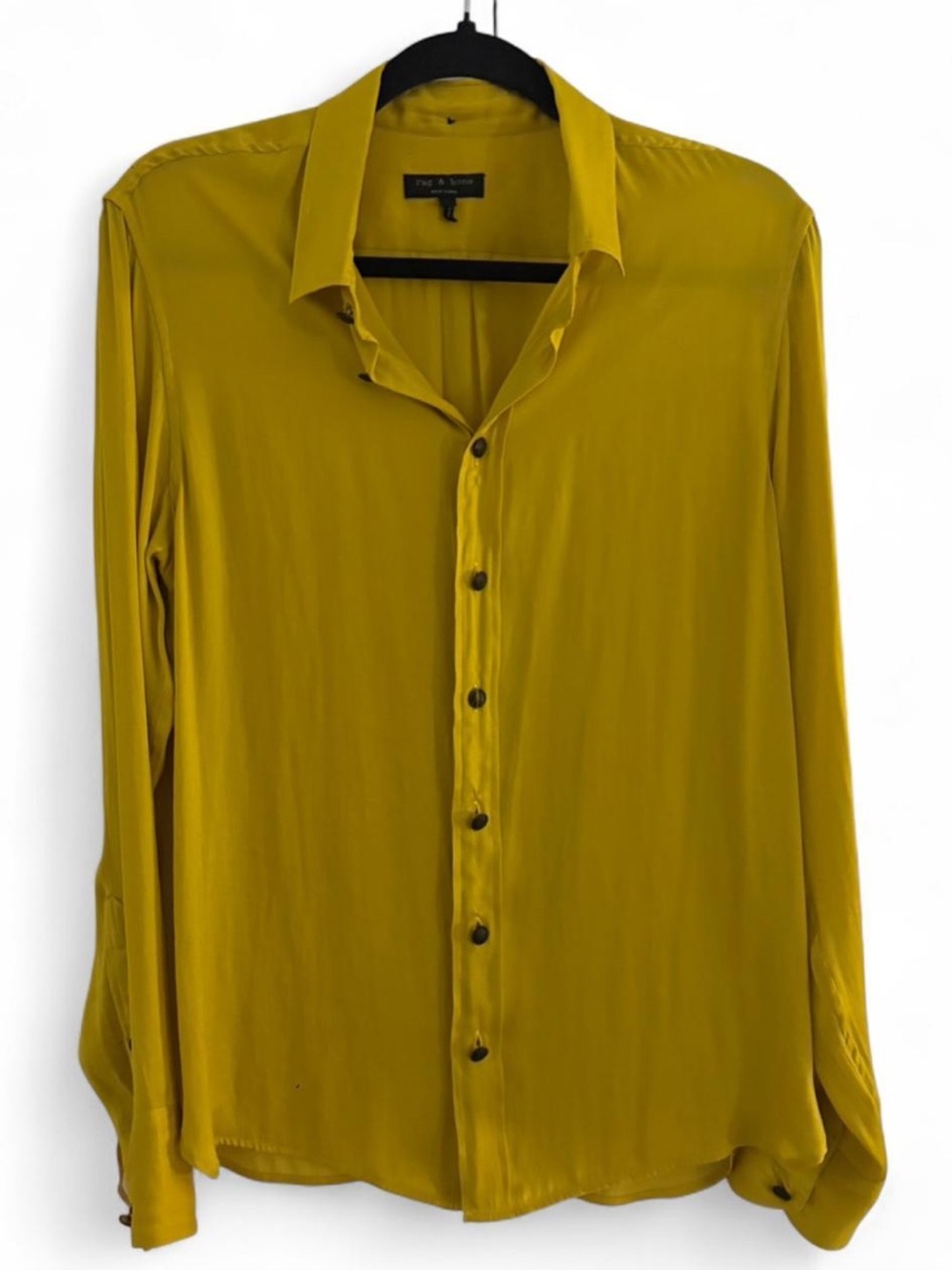 rag & bone Mustard Yellow Top with Branded Neck Label